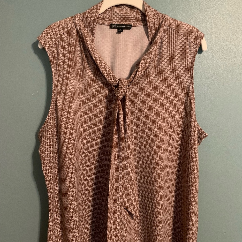 Adrianna Papell tie neck top XL